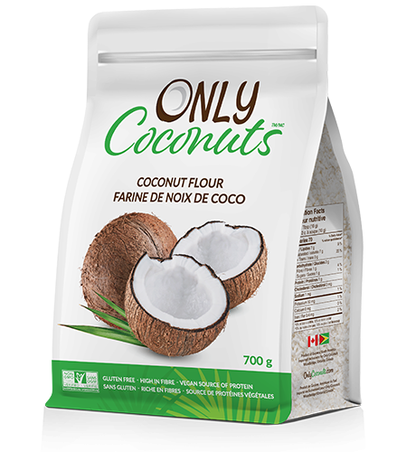 Only Coconuts healthy, gluten free coconut flour high in fibre and protein 