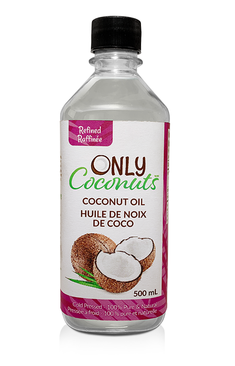 Only Coconuts non-hydrogenated refined coconut oil for healthy cooking 
